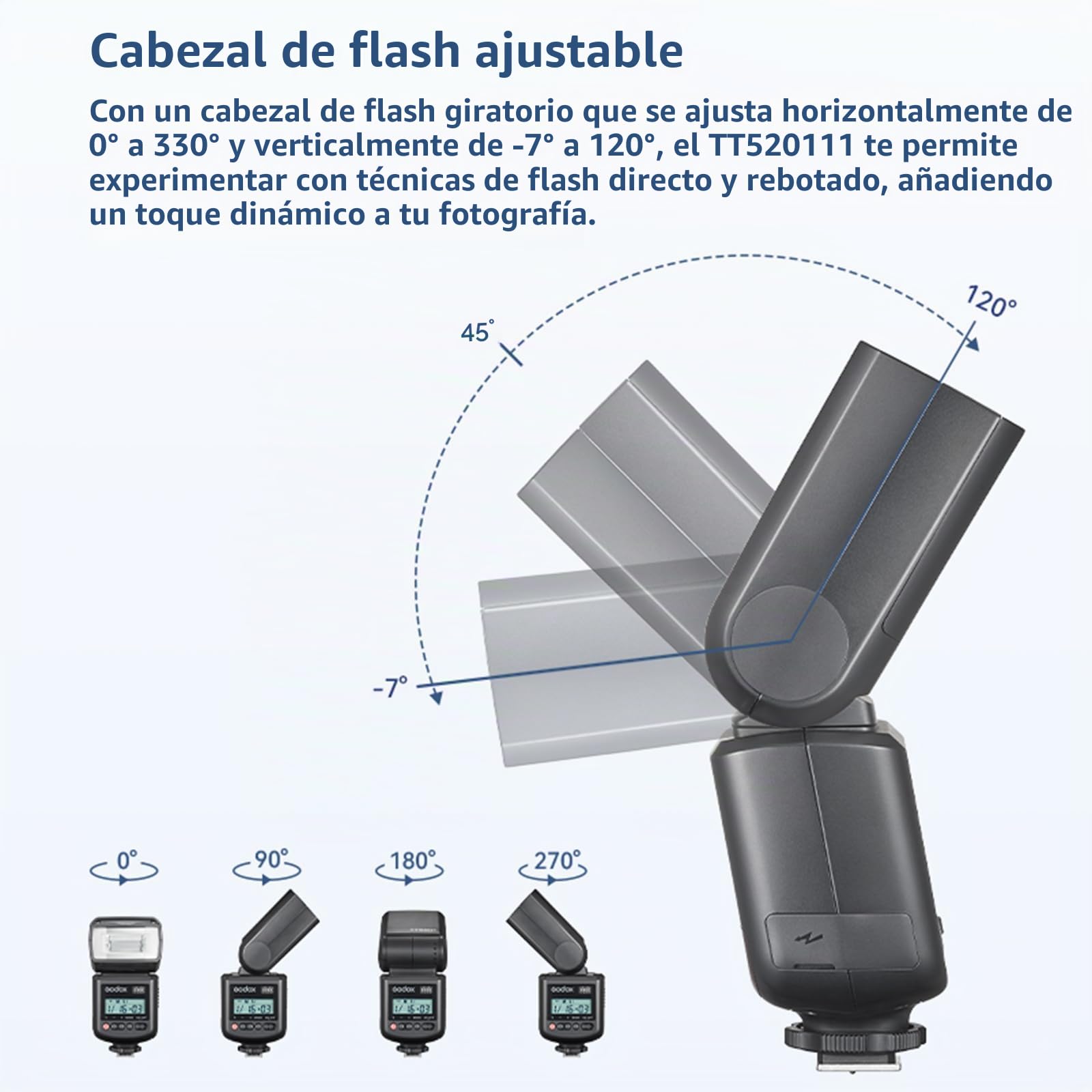 GODOX TT520III Speedlite - Flash de cámara con lanzador RT-16, 433 MHz inalámbrico flash GN33 S1/S2, control óptico, diseño de zapata de contacto único, funcionamiento con batería, compatible con