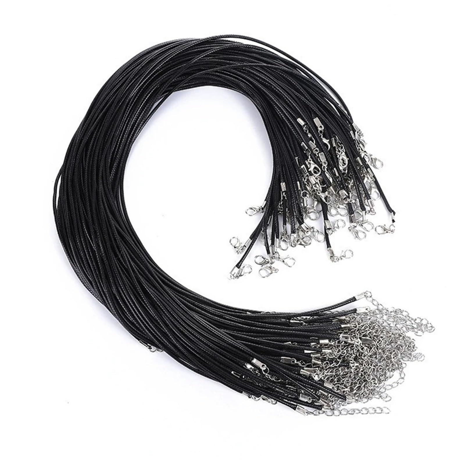 Necklace Cord 100Pcs Leather Necklace Chains Bracelet Cord