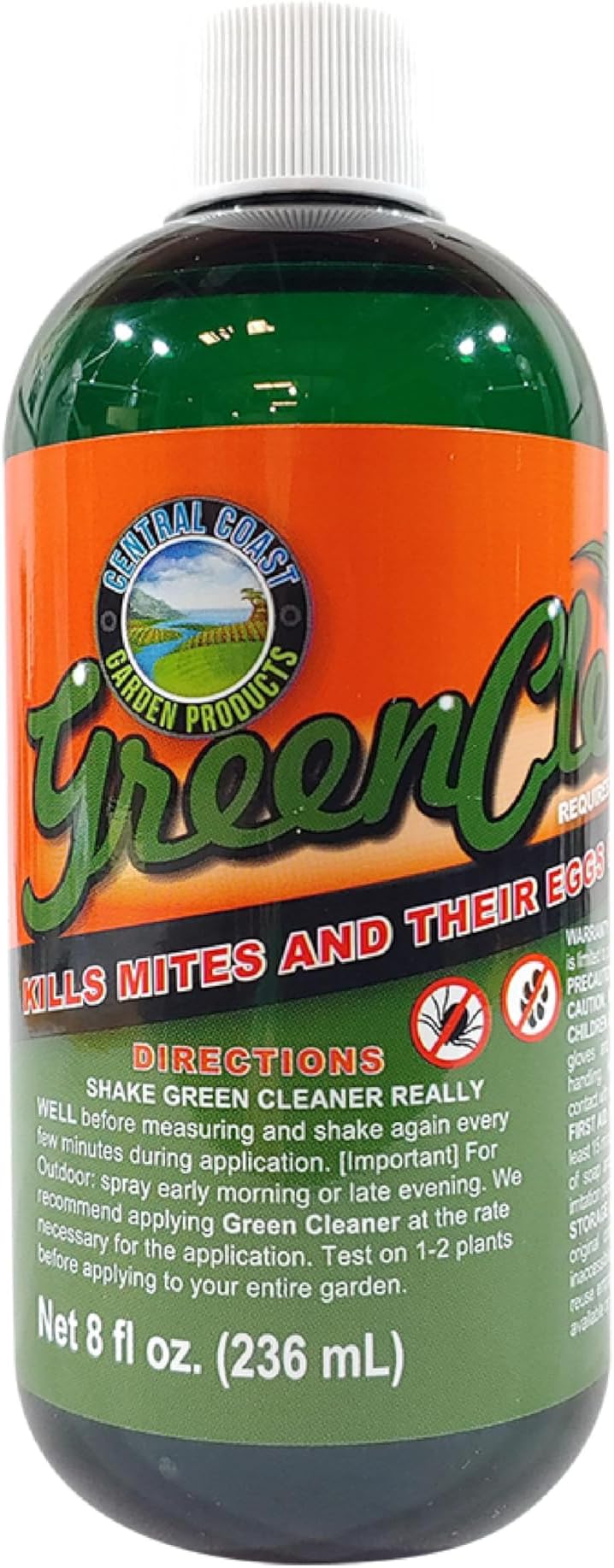 Green Cleaner 8 Ounce - all Natural Pesticide - Exterminates Broad Mites and Russet Mites - Soybean Oil Based