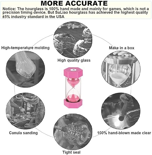 Miniatura 8 de SuLiao Temporizador de arena de 30 minutos, reloj de arena de plástico de 30 minutos, reloj grande de arena verde de 30 minutos, temporizador de