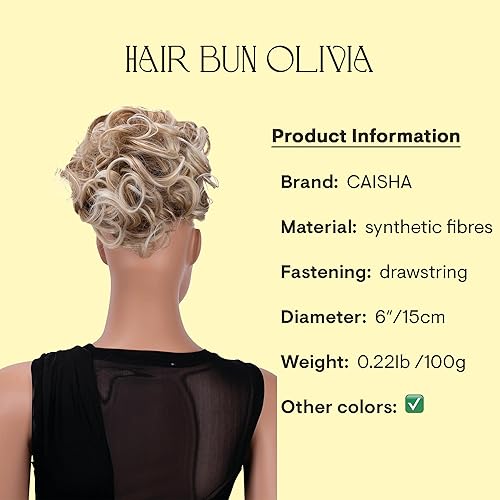 Miniatura 7 de CAISHA by Prettyshop - Coleta de caballo con moño para coleta de caballo con moño Hepburnie Updo Red Mix HK113