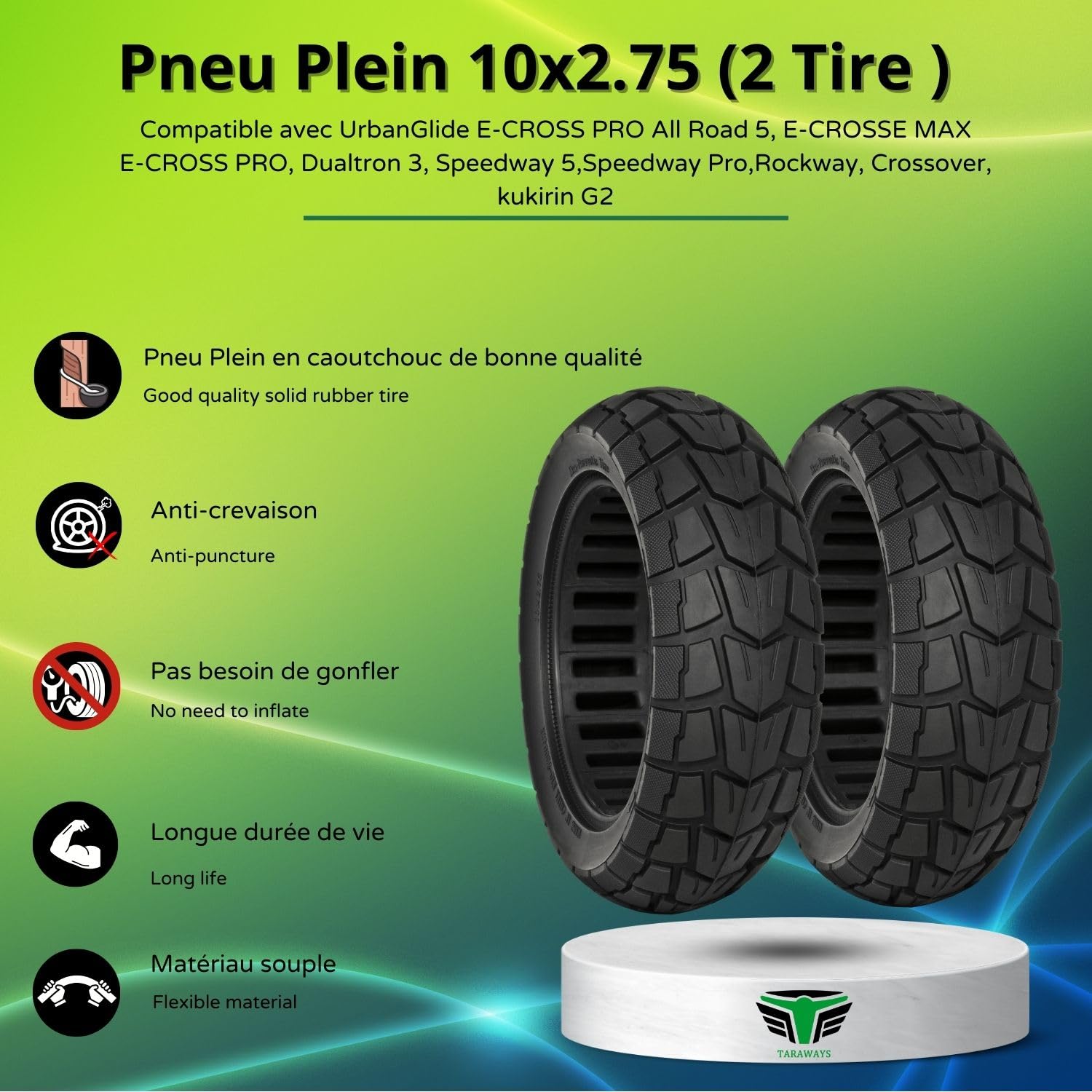 Pneumatico Tubeless 110/50-6.5 per monopattino Ducati Scrambler Cross-E