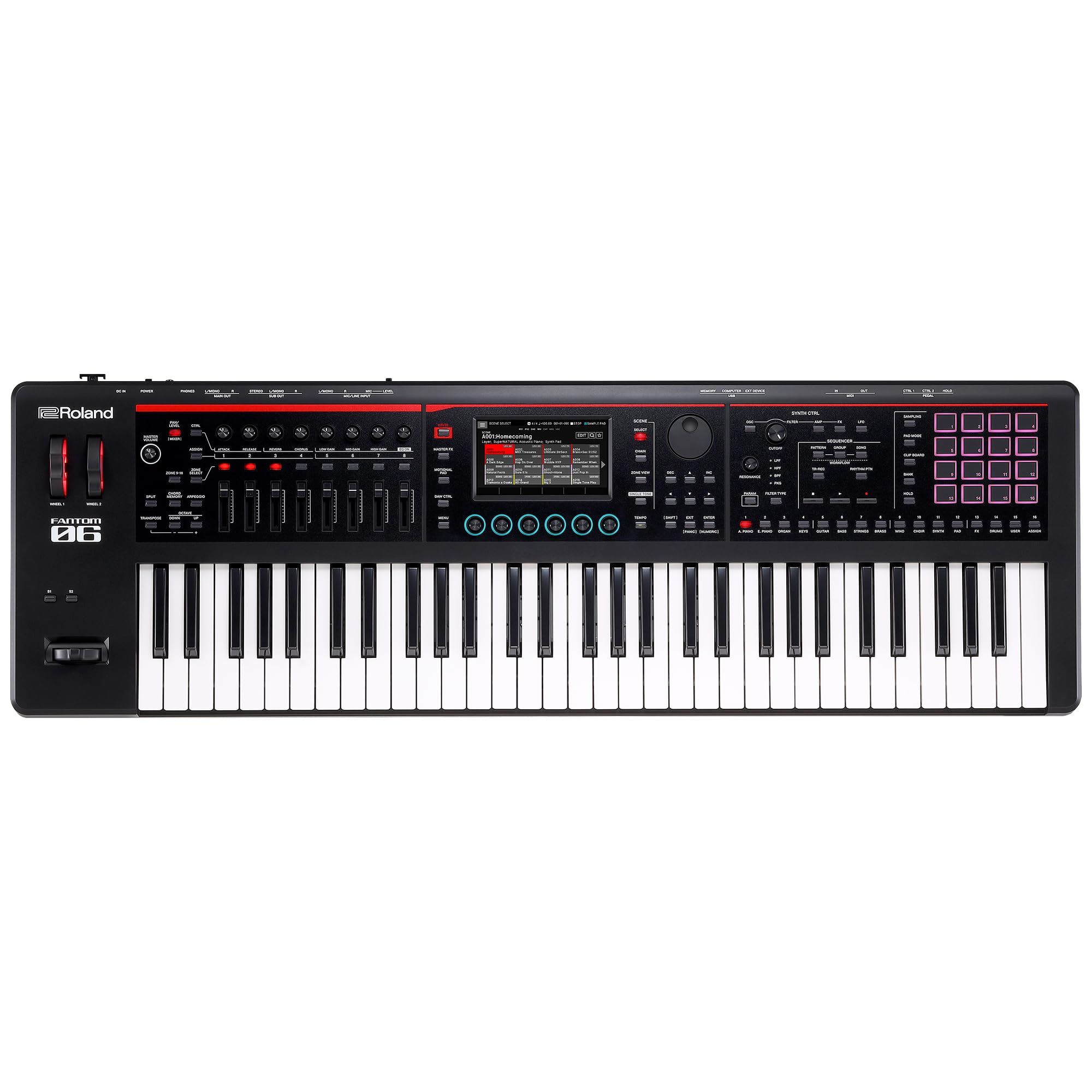 ROLAND FANTOM-06 シンセサイザー 61鍵 Amazon.com: Roland FANTOM-06 | 61-Note Synthesizer Keyboard