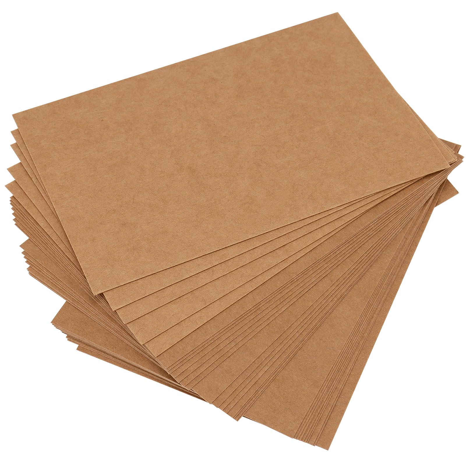MUKLEI 300 Blatt 10,2 x 15,2 cm brauner Bastelkarton, 250 g/m², blanko, Kraftkarton, dicker brauner Karton für Einladungen, Speisekarten, Bastelarbeiten, DIY-Karten, Geschenkanhänger