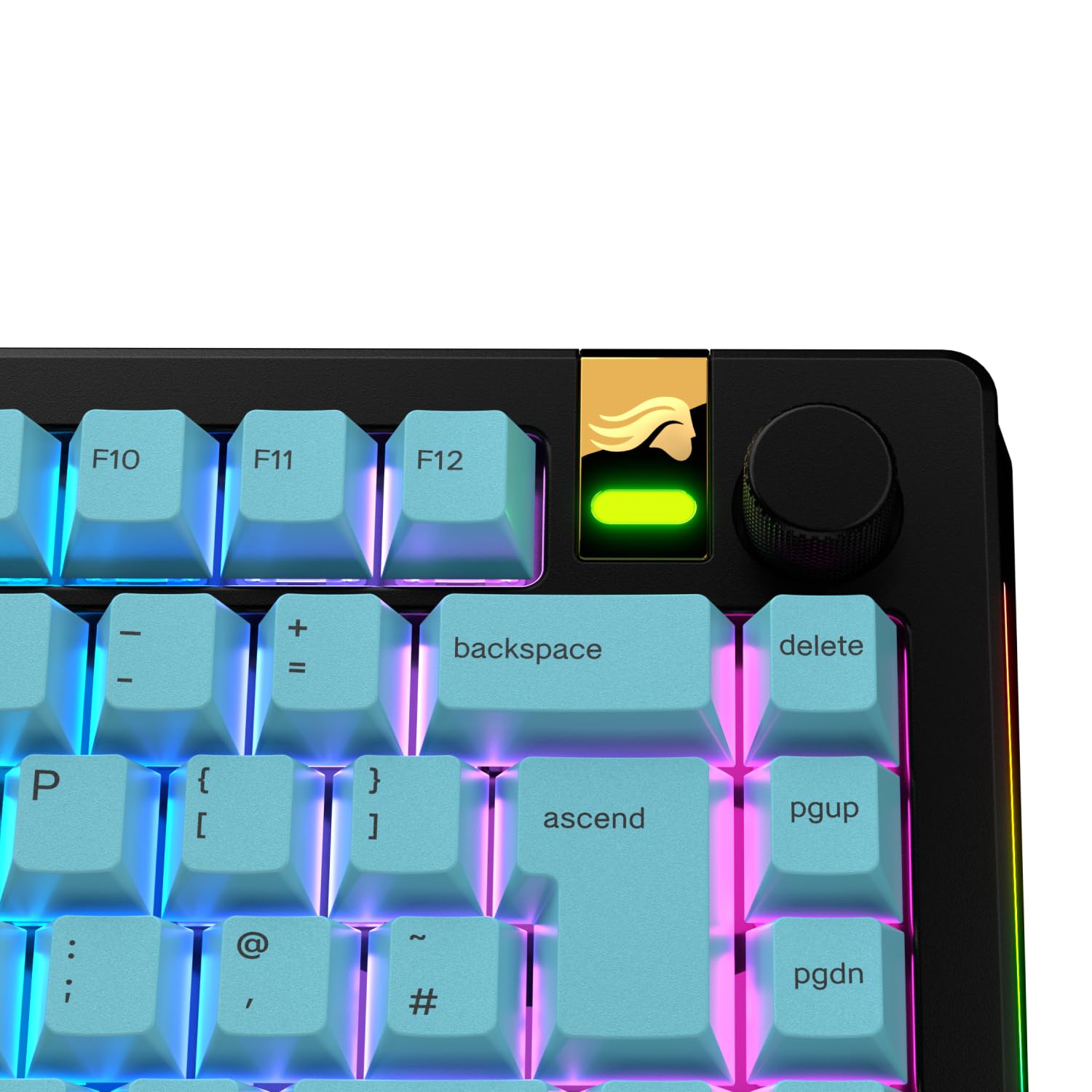 Glorious Gaming – GPBT Gradient-tangenter (Ocean) för mekaniska tangentbord, bleknar inte, passar till 100%,75%,65% och 60%,PBT-material, – Brittisk QWERTY-layout