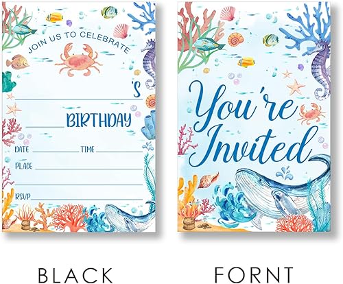 Miniatura 9 de EUDOSI Tie Dye Art and Craft Let's Create Painting - Invitaciones para fiesta de cumpleaños, juego de 20 con sobres, tarjetas de invitaciones de