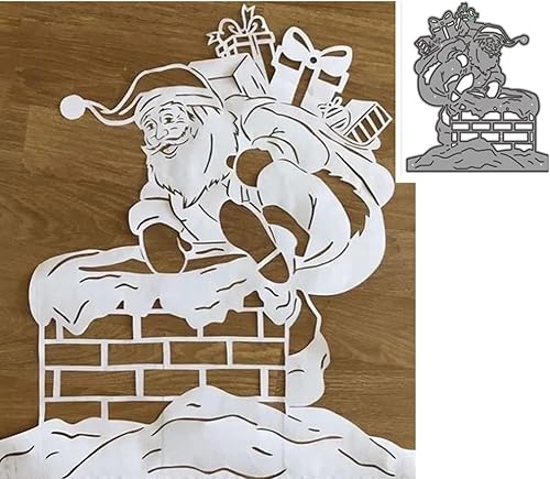 Miniatura 4 de Troqueles de metal de Papá Noel troqueles de corte de marco plantillas de corte para álbumes de recortes fotos troqueles de papel decorativo en