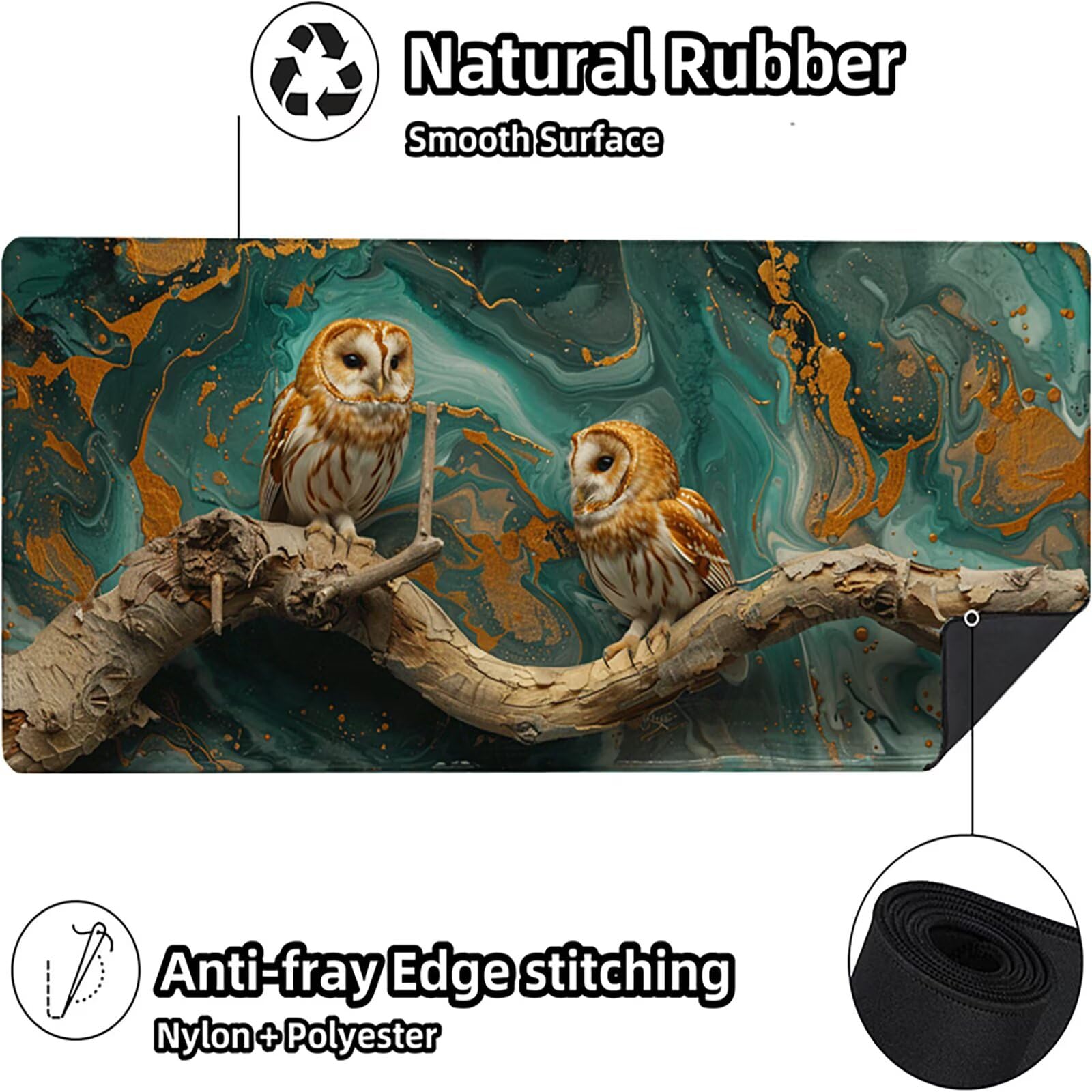 BúHo Alfombrilla Ratón Gaming XXL 1500x800 mm, Alfombrilla Gaming Verde Mousepad con Base de Goma Antideslizante, Impermeable Desk Mat para Teclado y Raton, Accesorios Gaming, Regalos de Hombre 9-D