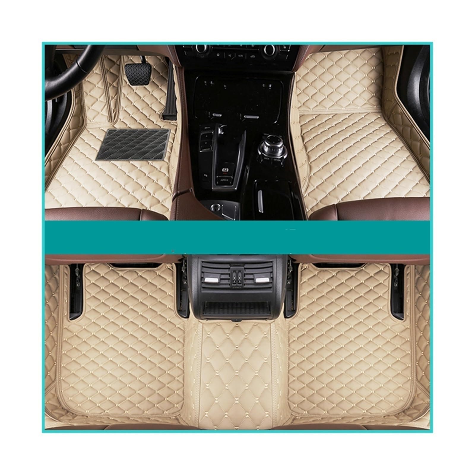 car matts set Car Floor Mats for Nissan for Tiida for Hatchback 2005-2010 for Custom Foot Pads Carpet Cover Interior Accessories(2)