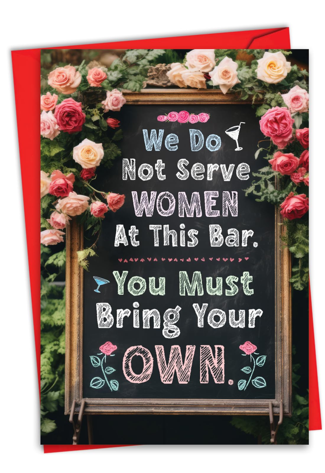 Nobleworks Biglietto Di Auguri Per San Valentino Isterico Con Busta Da 12,7 X 17,8 Cm (1 Biglietto) Serve Women C10917VDG-image