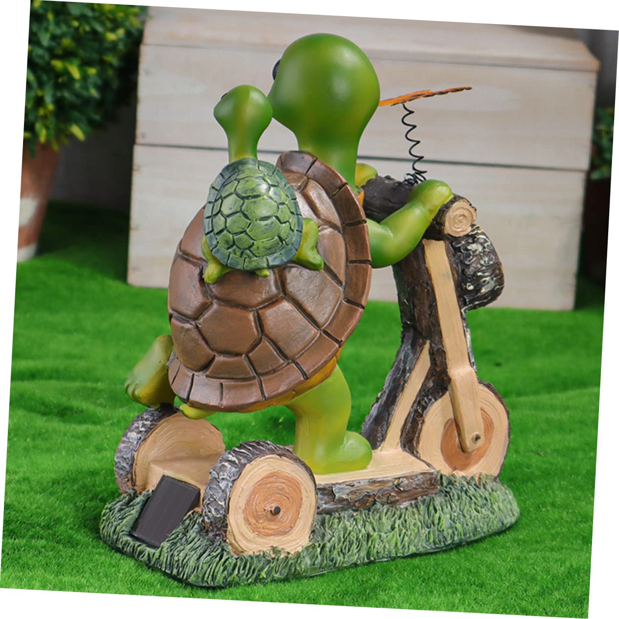 IMIKEYA Solarbetriebene Schildkröten-Lampe Für Außenbereich Dekorative Harz-gartenlampe Im Cartoon-Stil Energiesparend Automatisches Laden Für Gartenliebhaber