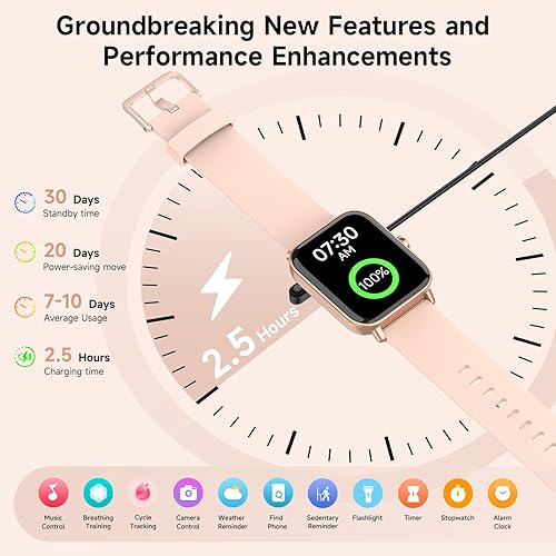 Miniatura 7 de Relojes inteligentes para mujer, pantalla HD de 1.8 pulgadas, compatible con iPhoneAndroid (respuestashacer llamadas), más de 110 modos deportivos
