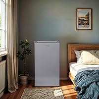 Vista 26 de Frigidaire Mini refrigerador, compartimento compacto para congelador, control de termostato ajustable, puerta reversible, serie contemporánea, 3.2