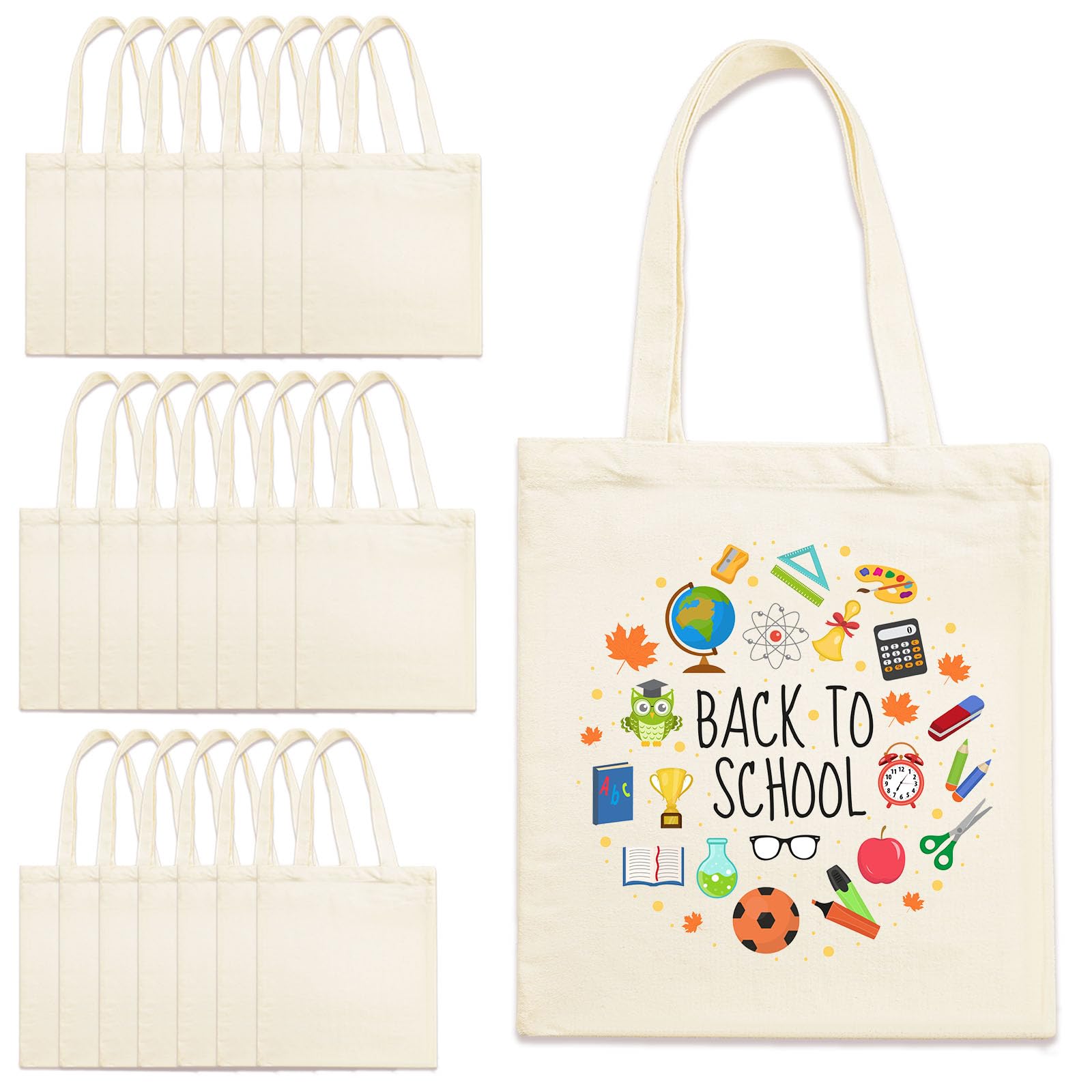 ORJ 6-Pack Blank Polyester Tote Bags