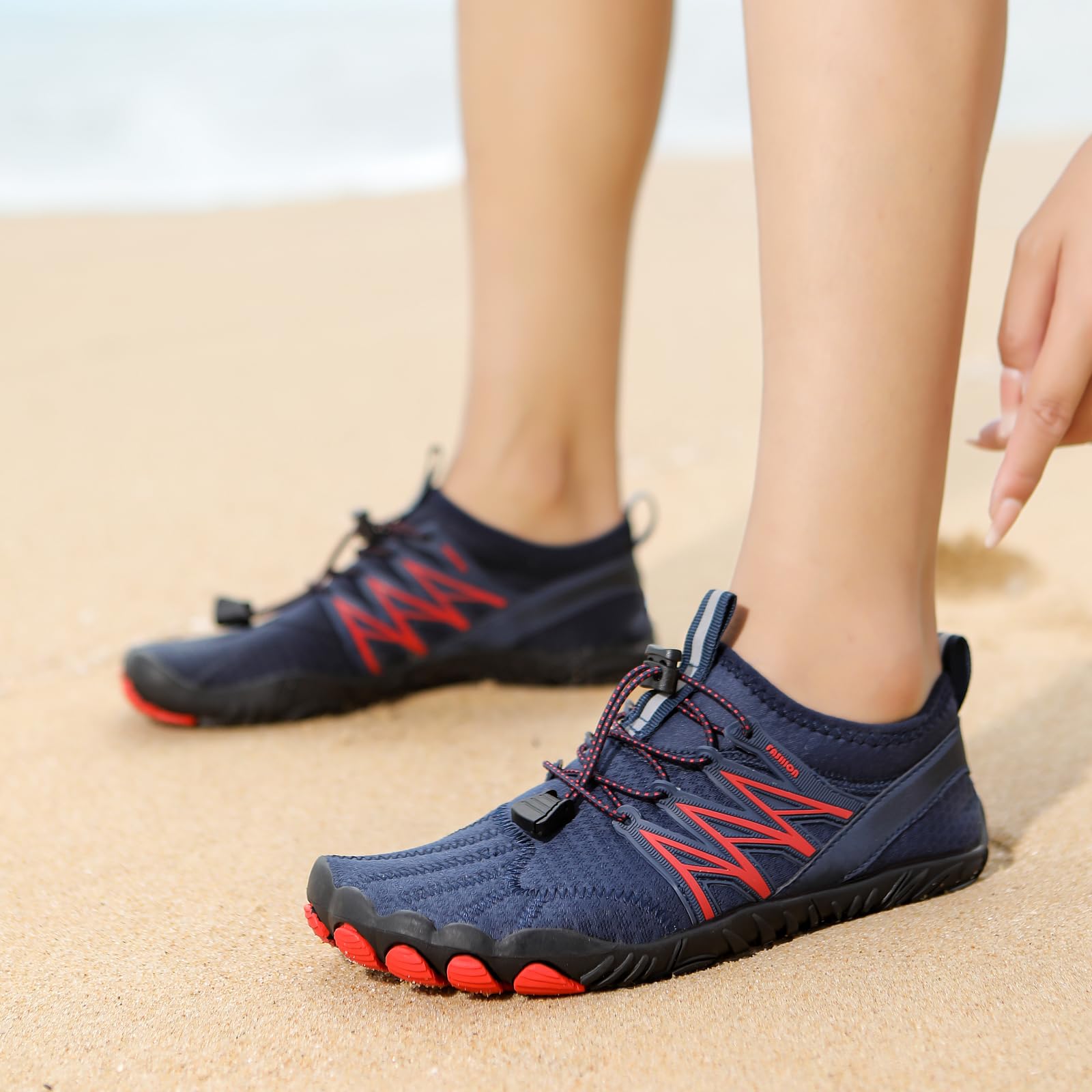 Scarpe da Immersione per Spiaggia Mare Snorkel Scarpe da Scoglio Scarpe Barefoot Scarpe da Mare Scarpette da Bagno Donna Uomo
