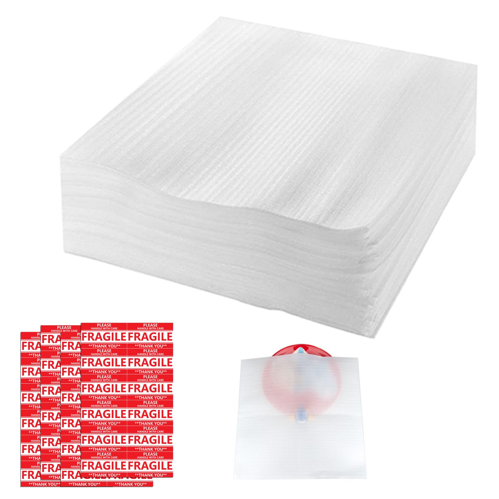 200 Pochettes Bulles Maille 6x8 Pouces - Protection Pour Objets Fragiles - Blanc