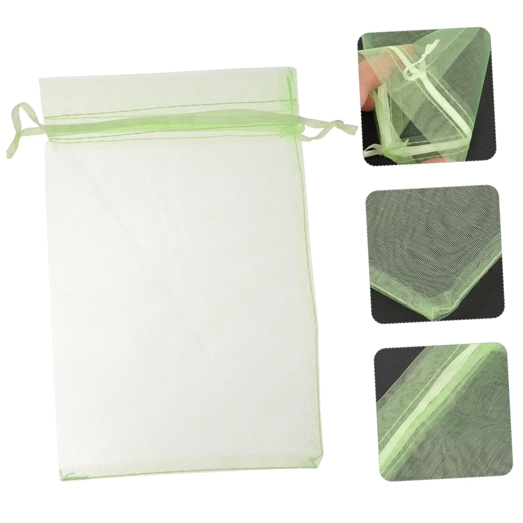 100 Piezas Bolsas Protectoras para Frutas y Malla Verde Protección contra Pájaros Insectos para Huertos y Plantaciones