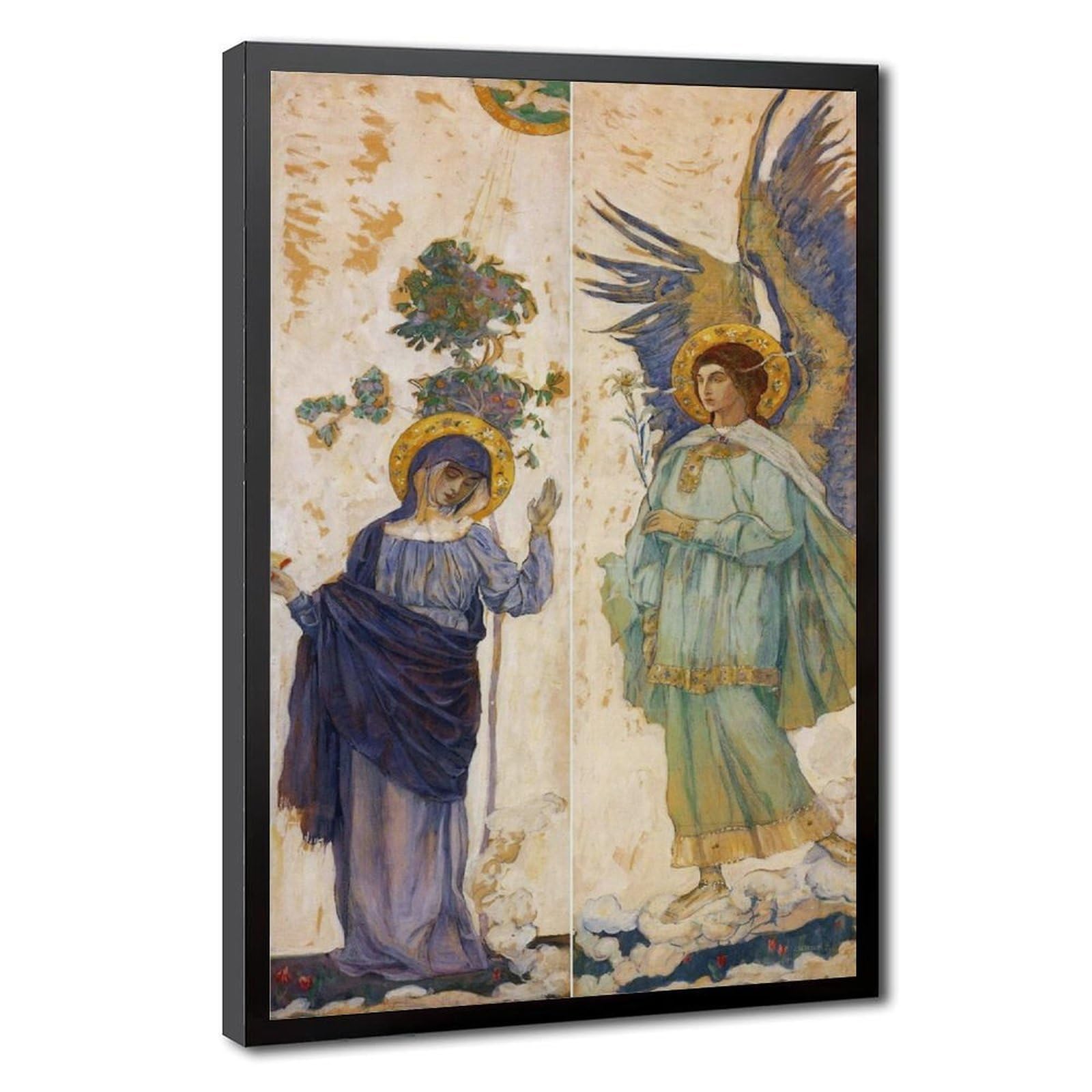 The Annunciation poster Nesterov impression sur toile pour mur vide et terne - 8