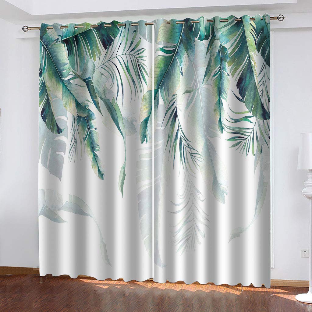Rideau occultant feuilles rideaux salon 3D thermique polyester