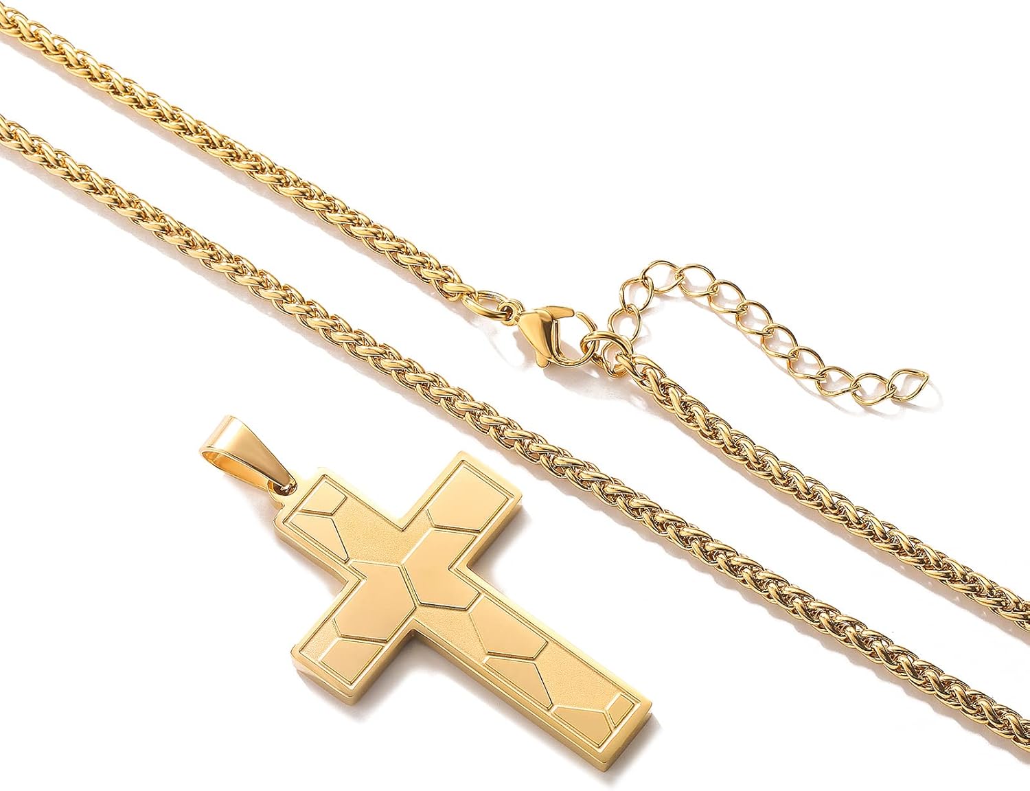 Soccer Cross Necklace for Boys Men Stainless Steel Bible Verse Pendant with20+2 Inch First Communion Baptism Religious Sports Jewelry Gift - Image 4