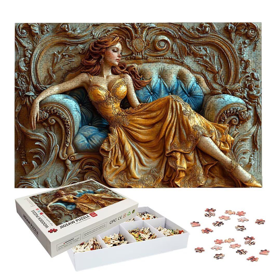 Puzzle 1000 Piezas, Puzzle Mujer de Madera para Adultos, Regalos -2638
