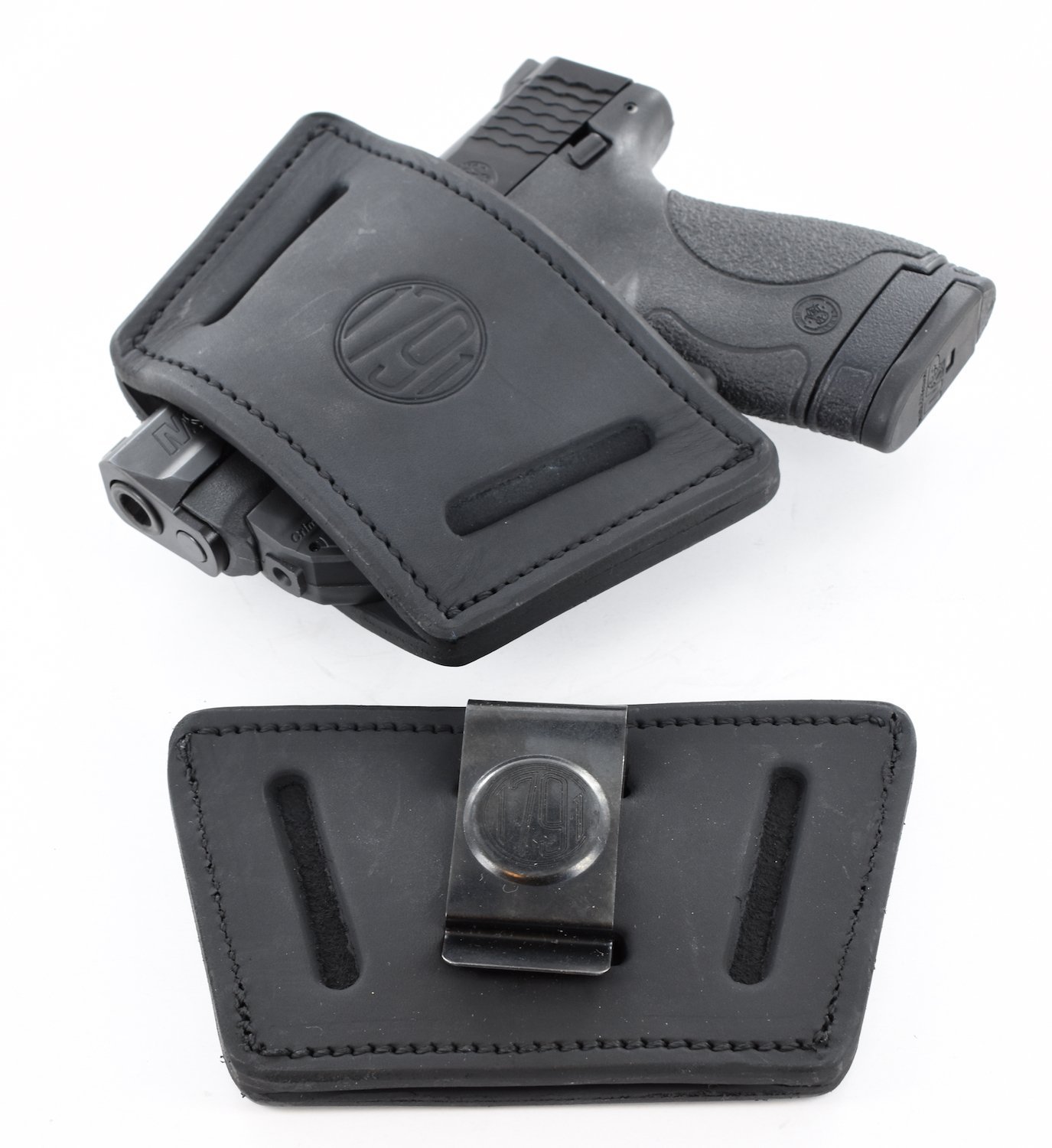 1791 Universal Leather Gun Holster, OWB/IWB CCW Holster, Right and Left Handed - Fits Glock, HK, SIG Walther