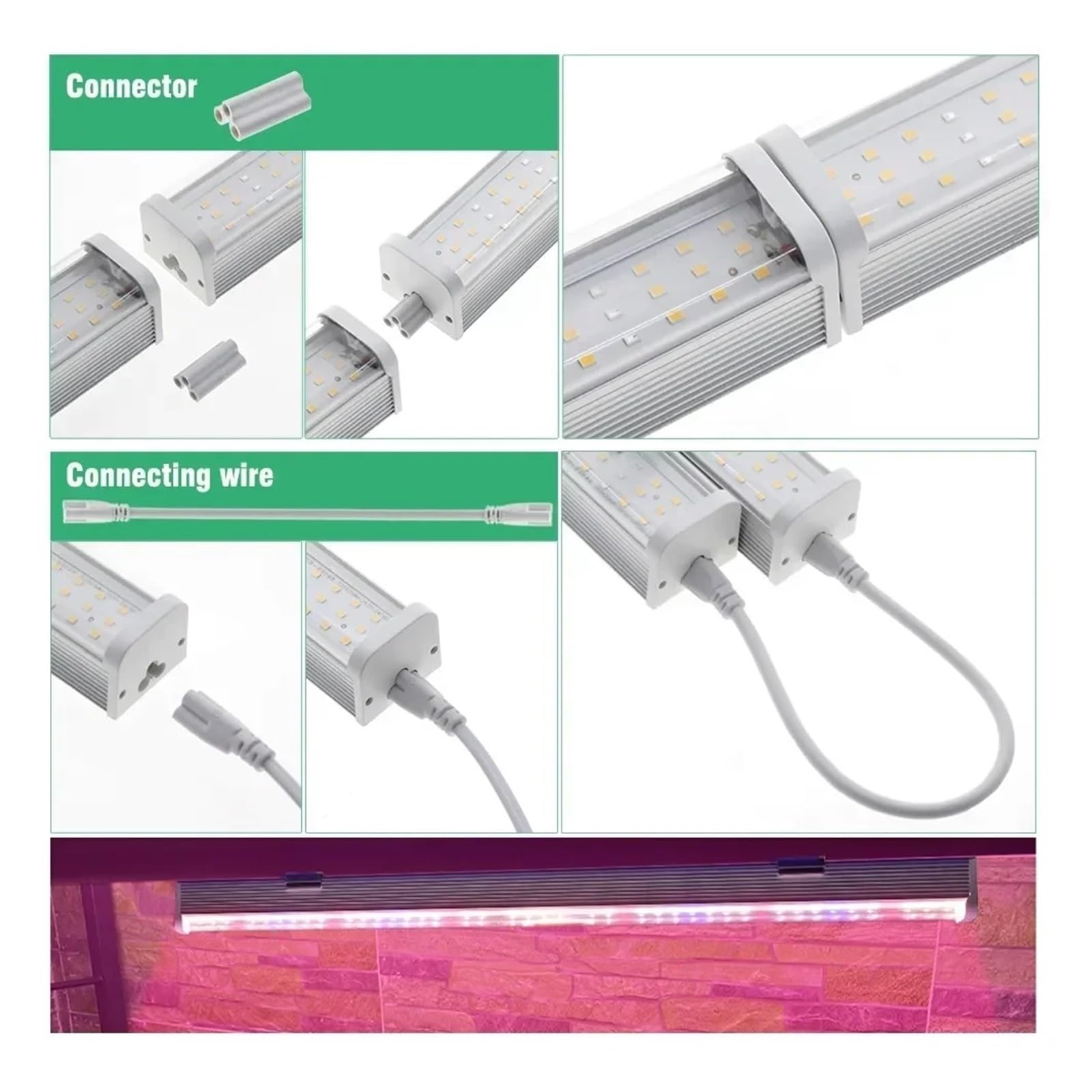 Lámpara de Cultivo, Luces LED de Cultivo de Espectro Completo for Plantas de Invernadero, lámparas de Cultivo sin Suelo, Flores Vegetales, luz de Relleno, 1/2/4/6 Uds.(4000K-6PC)