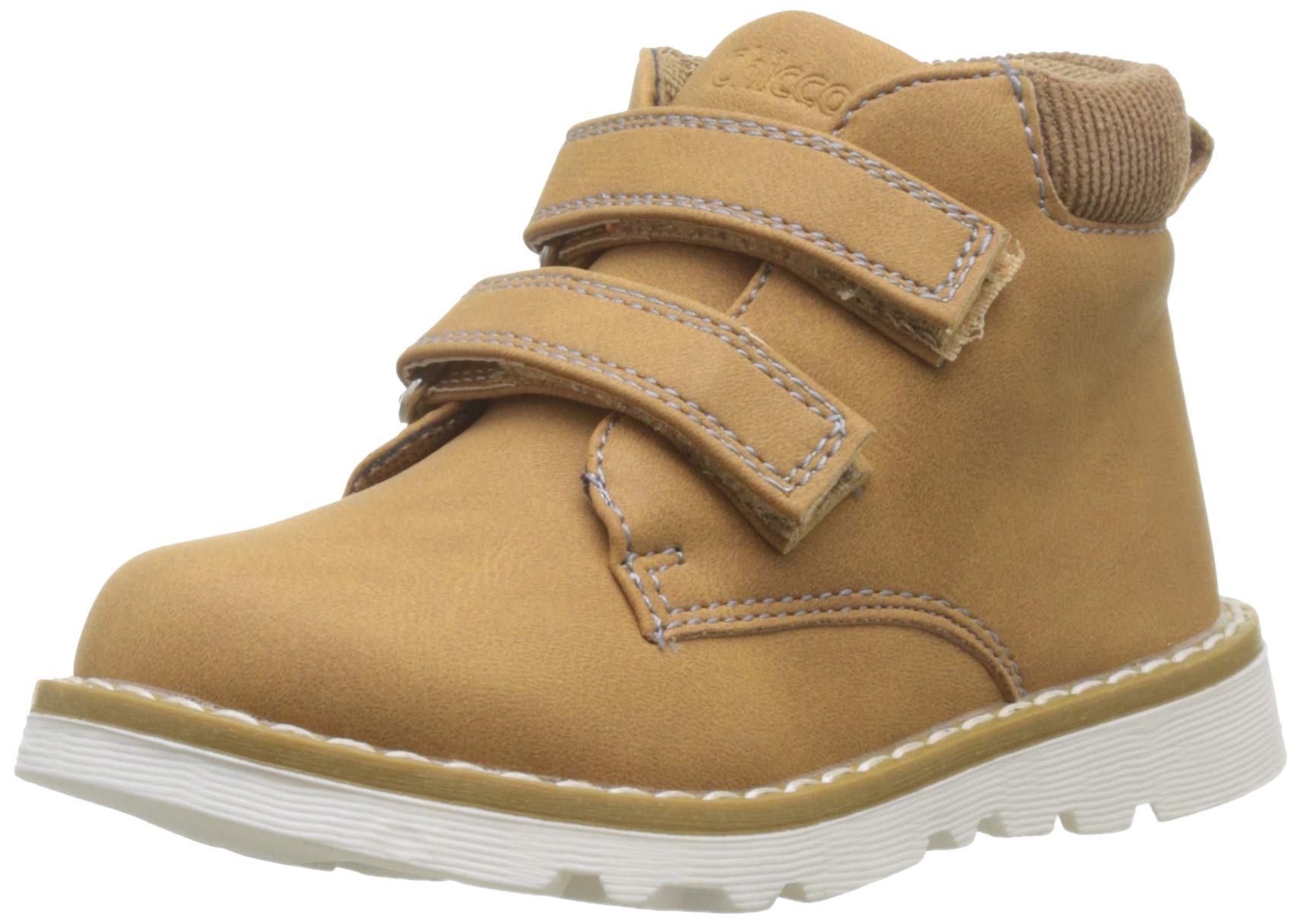 Chicco, Baby Boots with Double Velcro, Comfortable, Flexible and Breathable Ankle Boots, Ideal for Autumn and Winter, Baby and Boy Shoes Ochre (1), 26, Designed in Italy, Ochre 1, 8.5UK Child