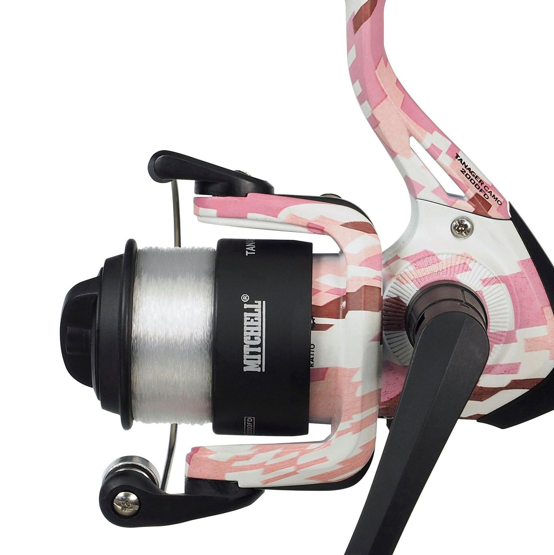 Mitchell Tanager Camo II - Combo de caña y Carrete, Ideal para Principiantes o Pescadores Ocasionales, Varillas de Fibra de Vidrio Fuertes, carretes giratorios de rodamiento 1+1, diseño DigiCamo