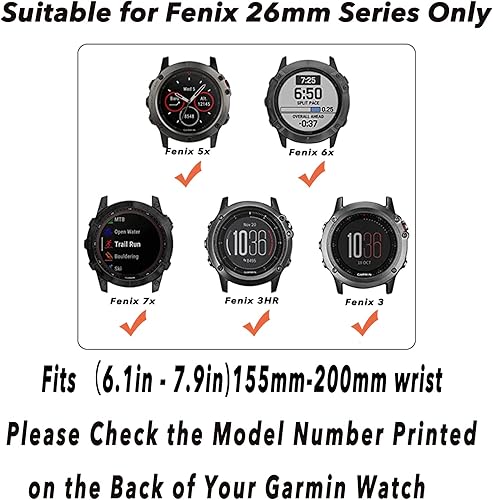 Miniatura 2 de Compatible con la correa de reloj Garmin para Fenix 7x Fenix 7x SolarFenix 7x Sapphire Solar 1.024 in Nylon Camouflage Sport Bracelet 4+4 unidades