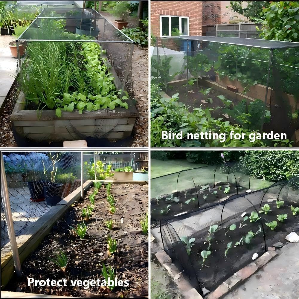 7.5x100 FT Bird Netting for Garden,Heavy Duty Woven Garden Mesh Netting for Vegetable,Fruit Trees,Plants,Protection,Against Birds Deer Squirrels and Poultry