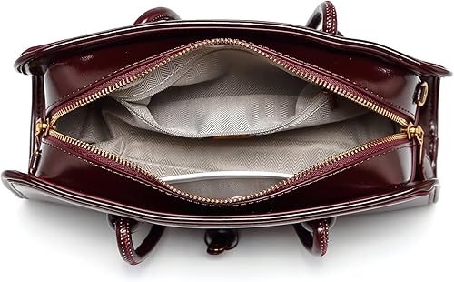 Miniatura 8 de Bolso de hombro para mujer, bolso espacioso con múltiples bolsillos, bolso cruzado para mujer, bolso de mano elegante, asa superior, bolso de hombro