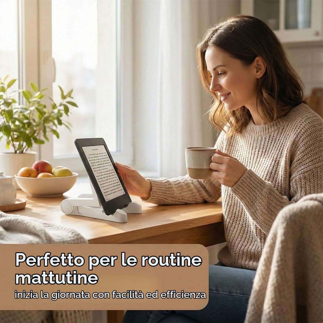 Supporto Pieghevole In Metallo Per Kindle E Tablet 4.7-13 Pollici, Angolo Regolabile