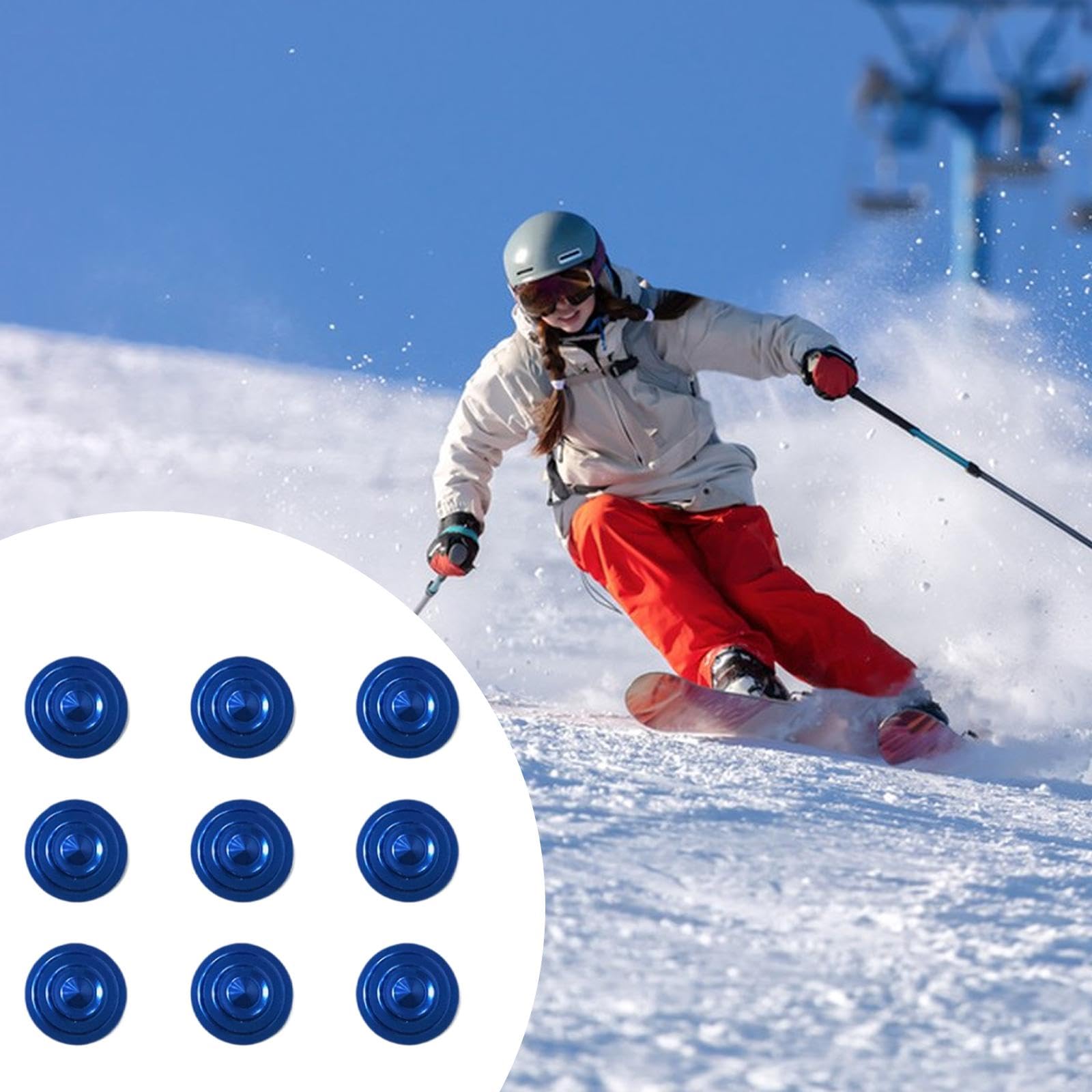predolo 9X Snowboard-Stomppad, leichte Winterdekoration, rutschfestes Snowboard-Grippad für Outdoor-Sportarten