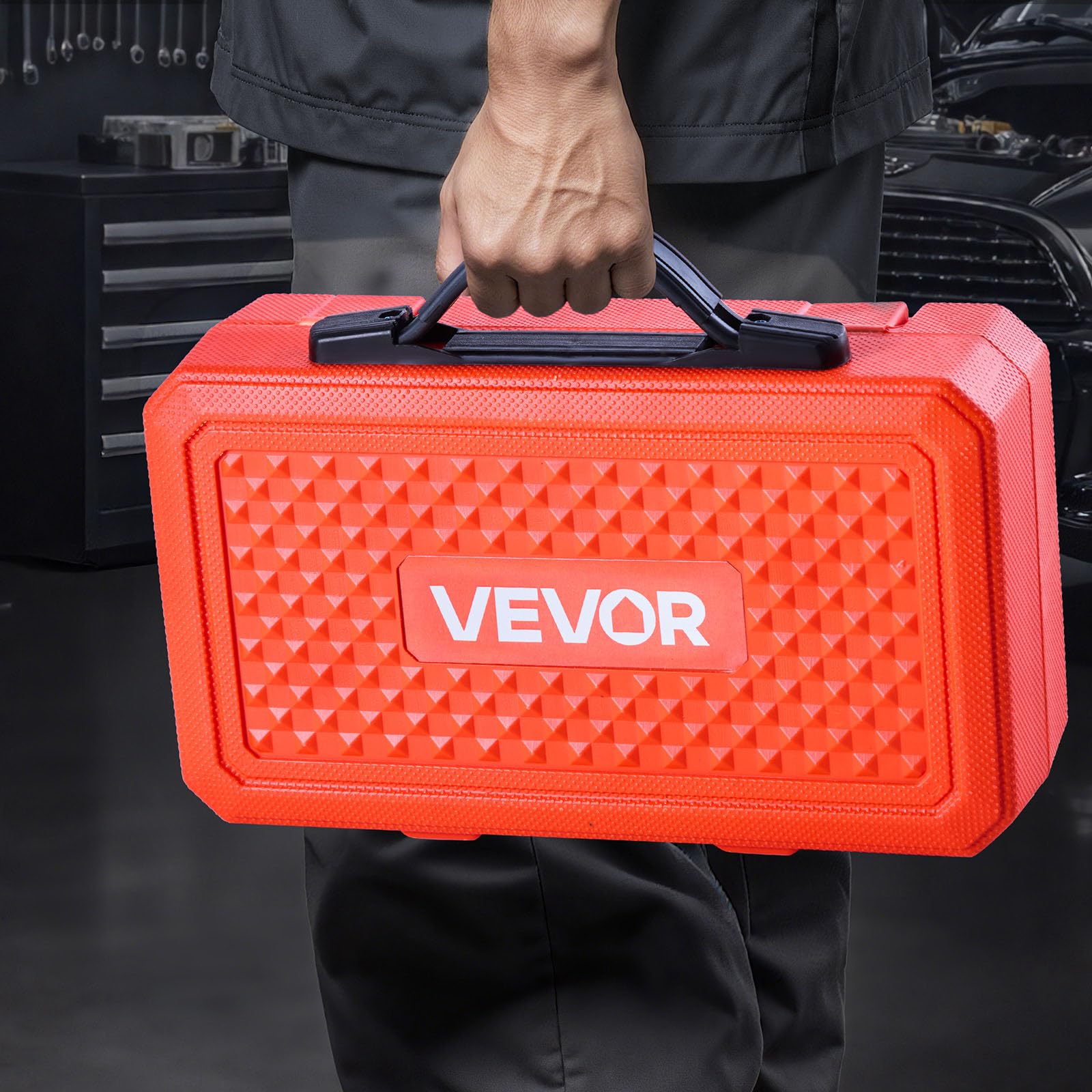 VEVOR Set di Estrattori Separatori per Cuscinetti 52 Pezzi, con 49 Boccole, Albero di Impugnatura e Custodia, Kit di Utensili per Guida Boccole per Installazione e Rimozione in Acciaio al Carbonio