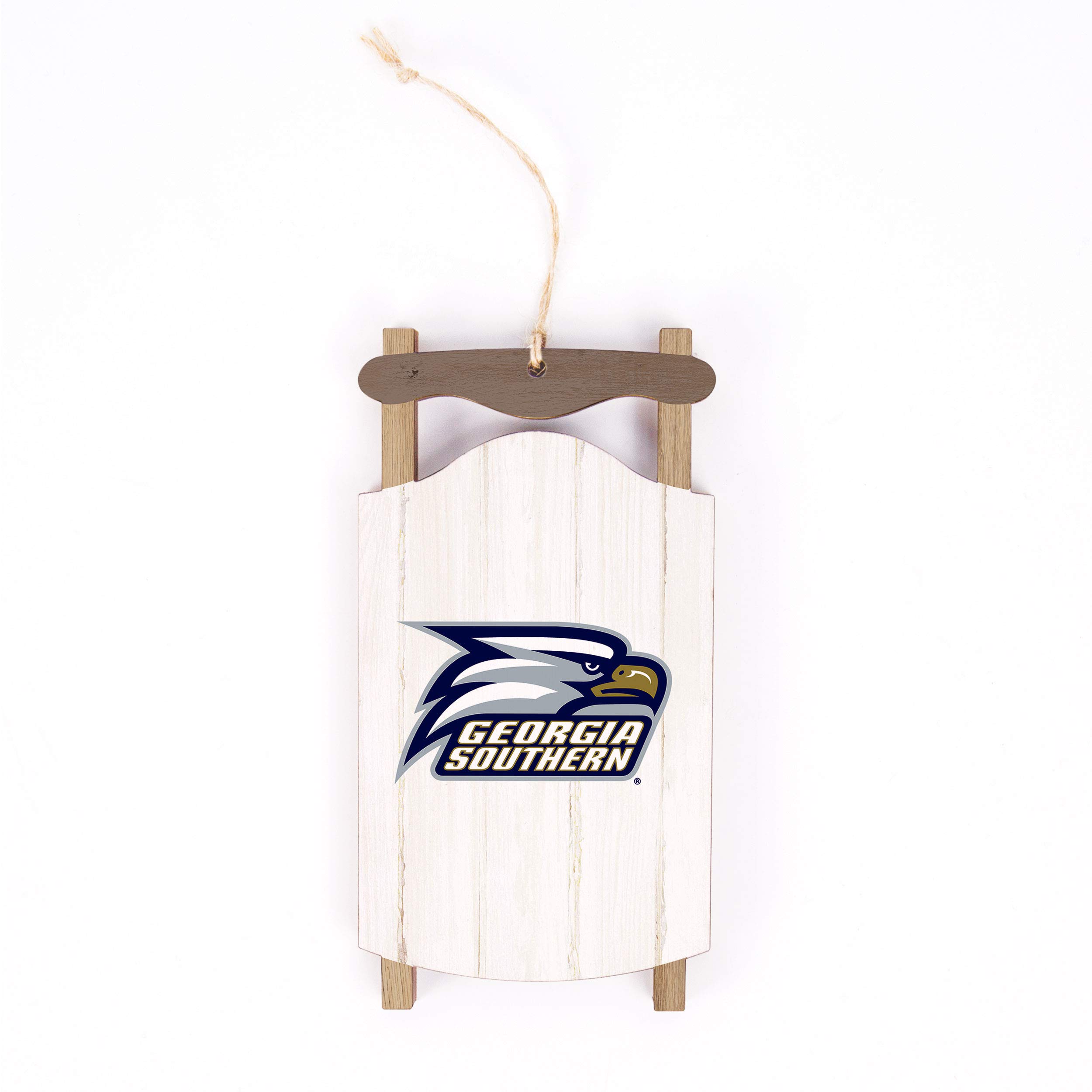 P. Graham Dunn Georgia Southern University Logo Sled 5 x 2.625 MDF Wood Holiday Ornament