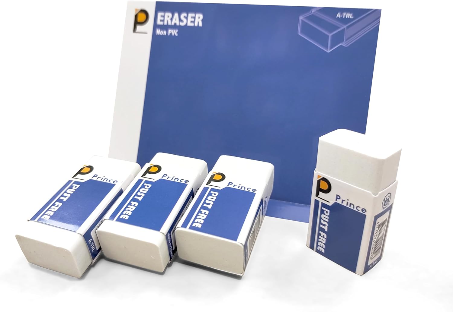 Prince 10 Pack Medium Erasers, Eco-Friendly TPE Non-PVC Smudge-Free Medium Erasers, Soft & Clean Erasing for Exams, Classwork, Pencil Sketching, Note-Taking & Office Use