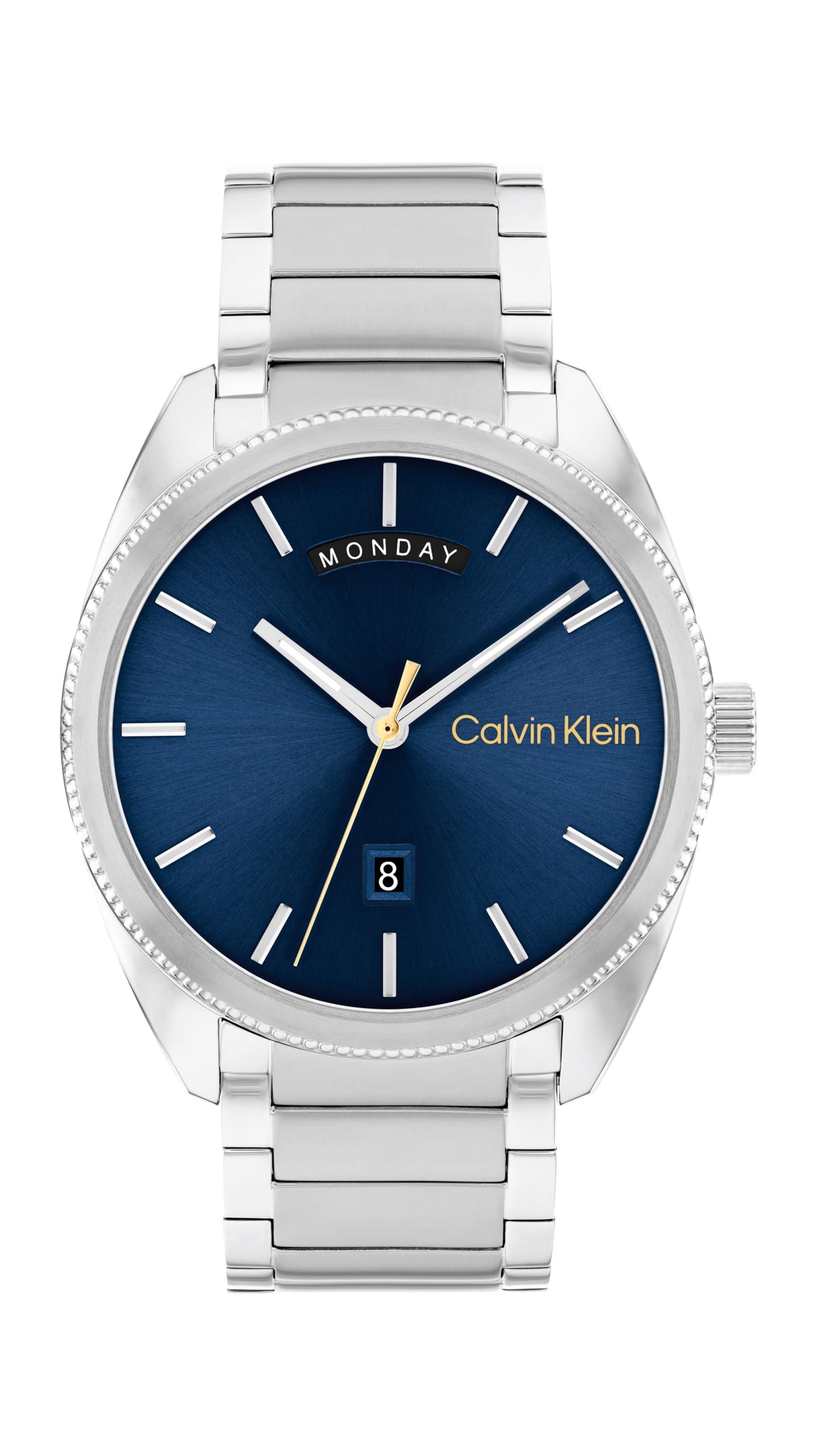 CALVIN KLEIN MEN'S BLUE DIAL STAINLESS STEEL BRACELET WATCH - 25200446