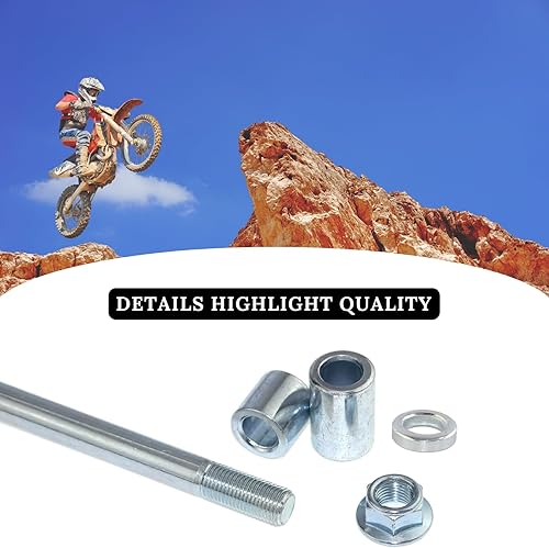 Miniatura 5 de Eje delantero trasero de 0.472 in 9.055 in con buje de 0.197 in, 0.787 in, 1.181 in, apto para Pit Dirt Bike ciclomotor, scooter, quad, ATV, mini