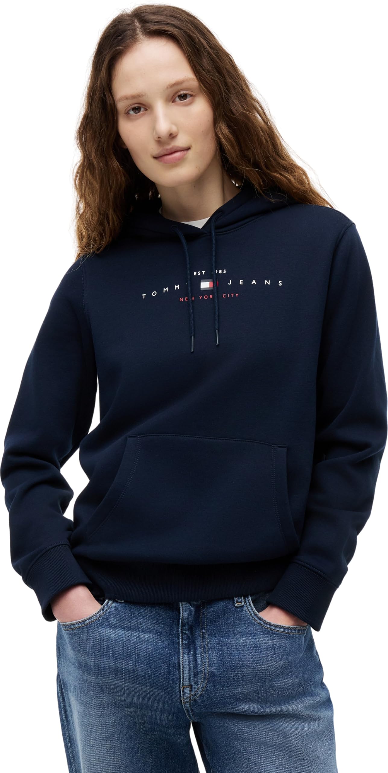 Tommy Jeans Tjw Reg Us Linear Hoodie Dw0dw23485 Sudadera con Capucha Mujer (Pack de 1)