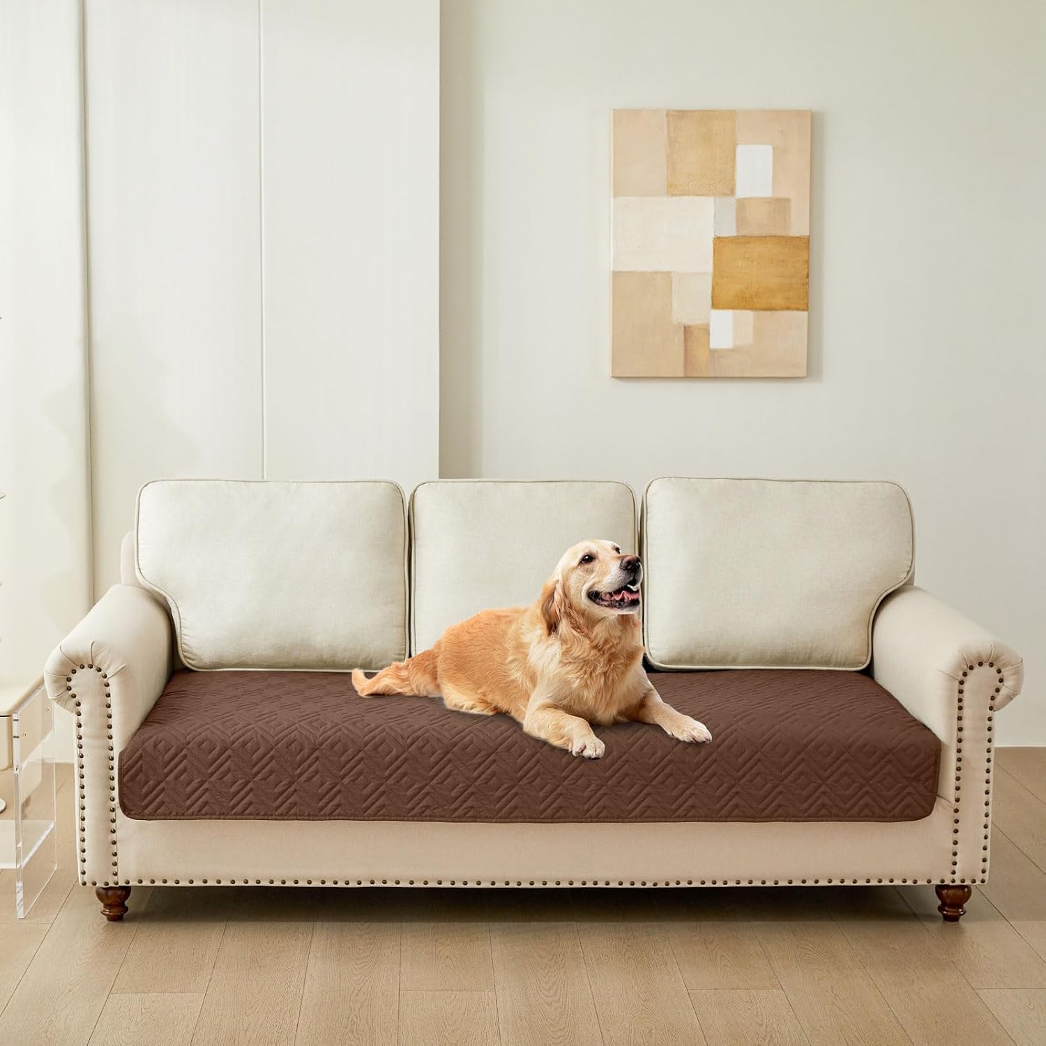 hyha Waterproof Dog Blanket, Soft Pet Bed Blankets, Waterproof Sofa Couch Cover for Dogs Washable, Reversible Pet Couch Covers for Sofa Furniture (30x70 Inch, Brown/Chocolate) - Image 8