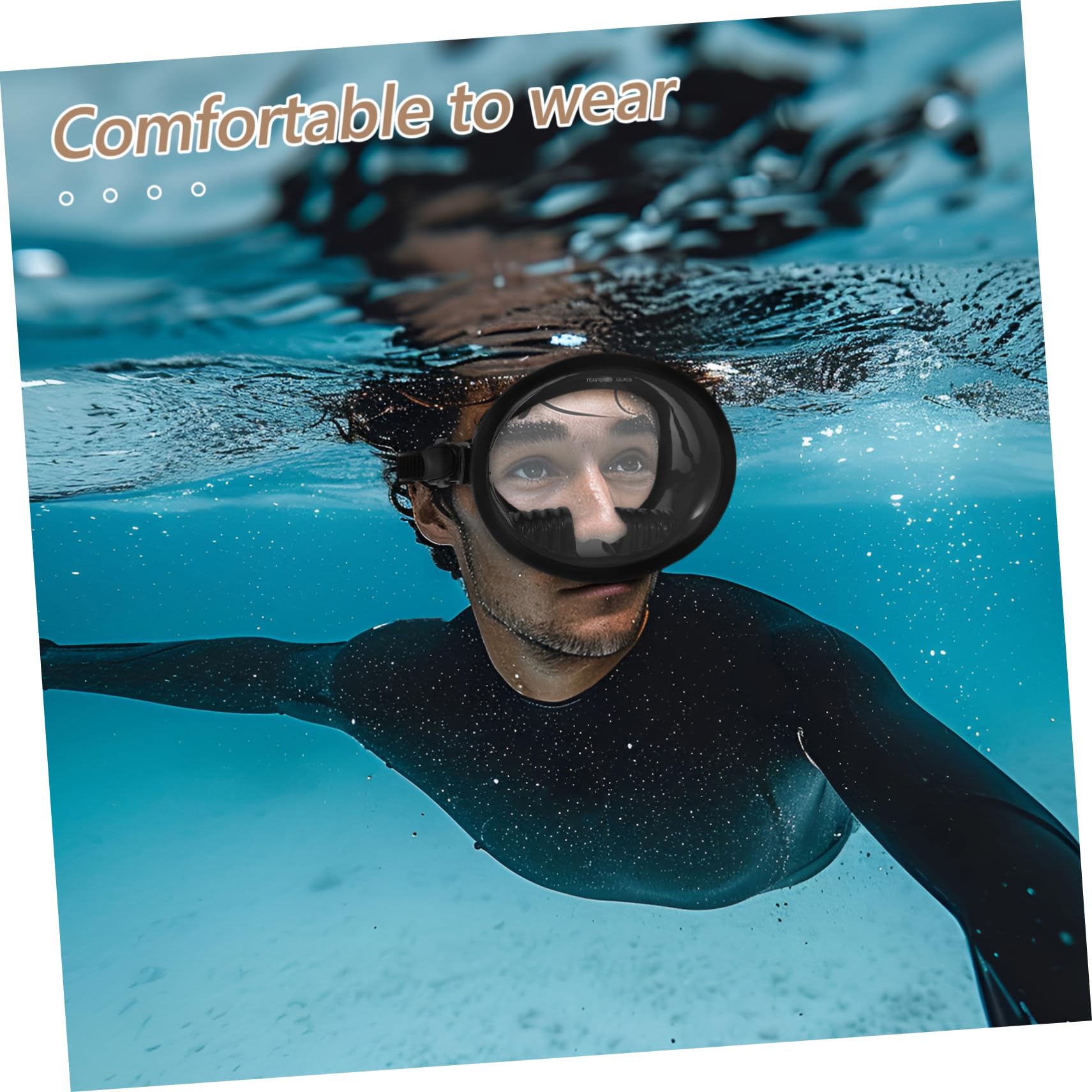 Hemobllo Gafas de Buceo Antivaho para Natacion y Buceo Campo Amplio de Vision Fabricadas Material de Silicona Uso Piscina o Mar