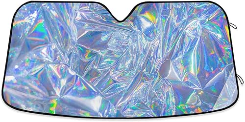 Miniatura 8 de Parasol holográfico para parabrisas bloquea los rayos UV, protector de acordeón plegable, reflector solar para automóvil, camión, SUV, para mantener