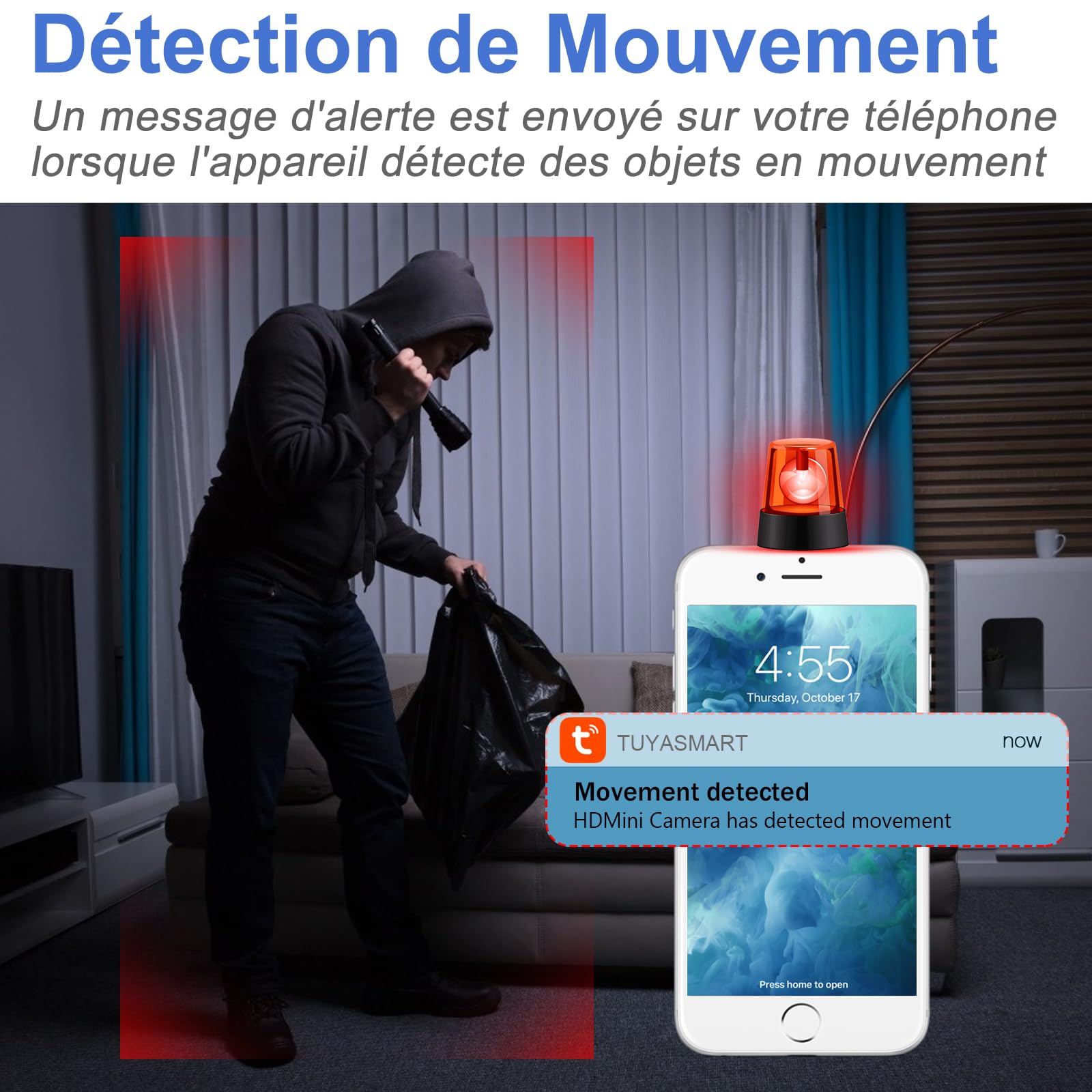 Hamiltion-Caméra Cachée Powerbank Mini Caméra Espion, 5000Mah Powerbank Camera Cachee Espion Supportant La Prise De Photo Video Vision Nocturne Et Enregistrement En Boucle Inclus Cable Usb 3 En 1