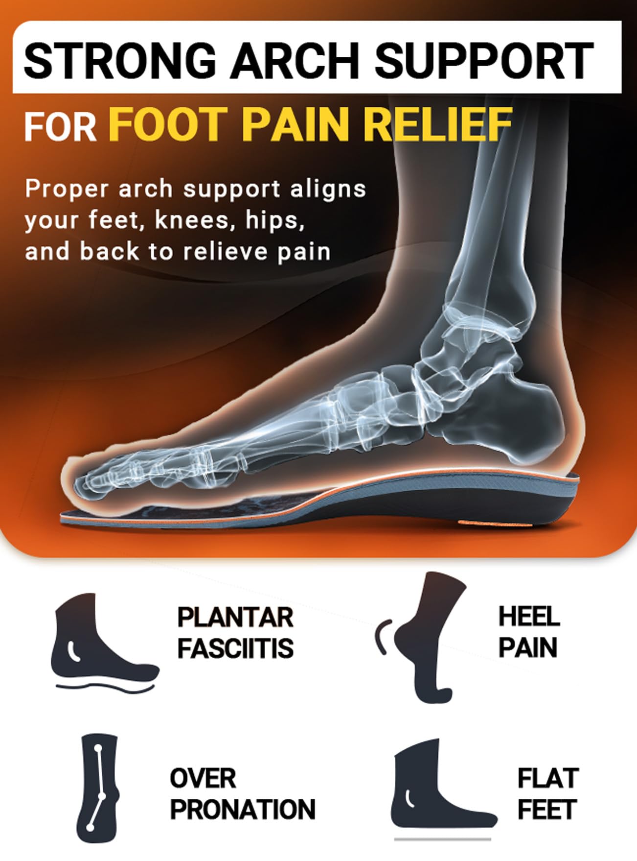 PCSsole Plantare Ortopedico Solette Scarpe plantari per tallonite Per Piede Piatto, Spina Calcaneare, Fascite Plantare, Metatarsale, Per Uomini E Donne