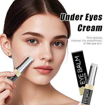 Under Eye Balm Stick for Under Eyes Bags,2025 New Turmeric Cream Erases Eyes Bags Within Minutes,Erase for Dark Circles Puffiness,Moisturizing Under Eye Balm for Travel Care Serum for Women(2PCS)