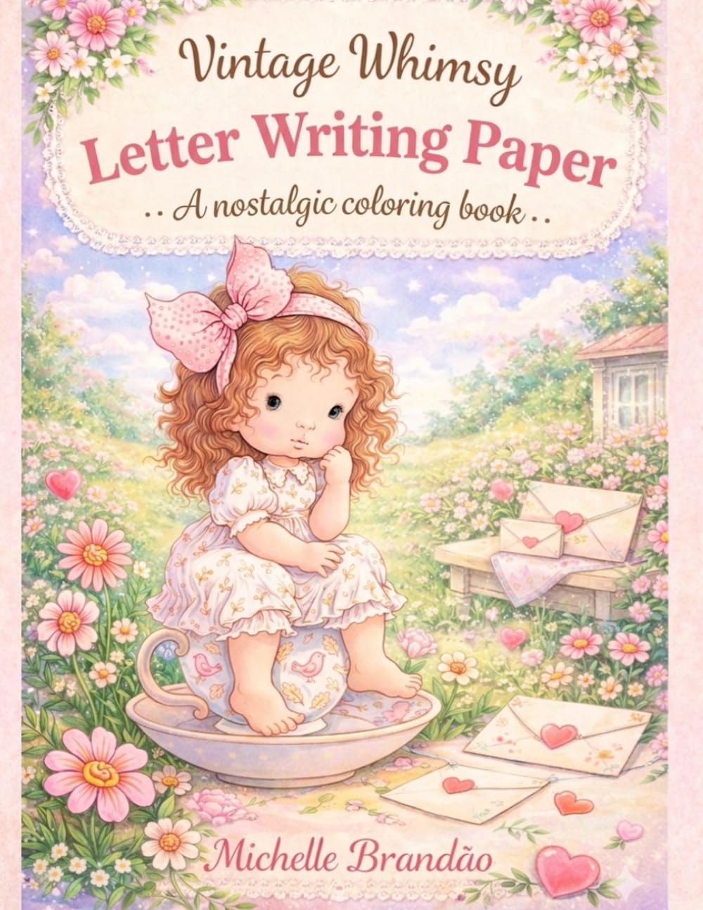Vintage Whimsy Letter Writing Paper: A Nostalgic Coloring Book with Adorable Vintage Stationery Pages for Relaxing, Creative Writing & Aesthetic Journaling