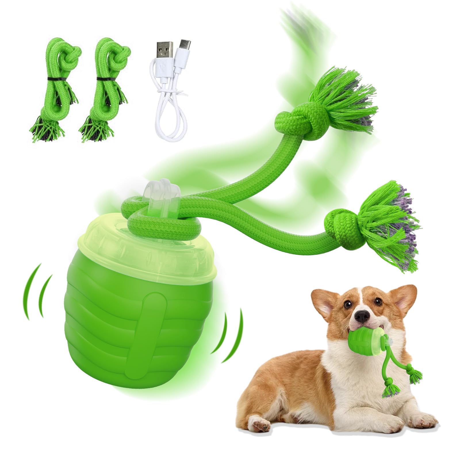 Jouet interactif pour chien contre l'ennui balle couineuse active