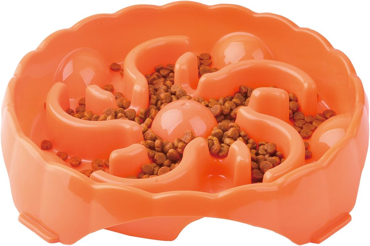 JUSTPET Slow Feeder Dog Bowl Interactive Bloat Stop Dog Food Water Feed Bowl Anti Choking Slow Eating Drinking Non-Skid Pet Feeding Bowl Eco-Friendly Durable Anti-Static & Anti-Dust PP Material