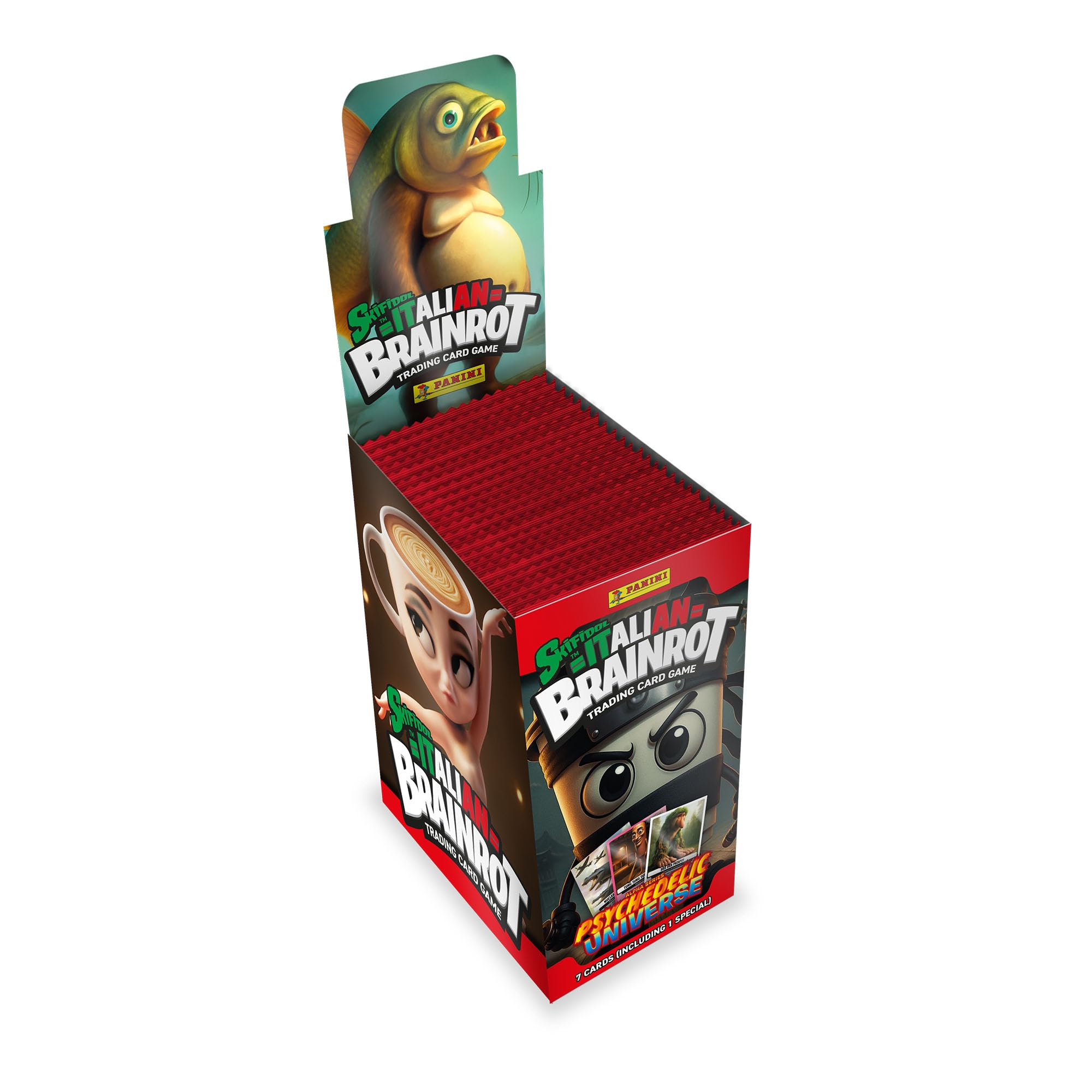 Skifidol Italian Brainrot Trading Cards - x24 Packs, Multicolor, 10.2 cm x 12.7 cm x 0.1 inches